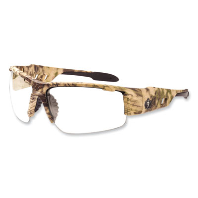 ergodyne Skullerz Dagr Safety Glasses, Kryptek Highlander Half Frame, Clear Single Lens (52300)