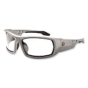ergodyne Skullerz Odin Safety Glasses, Matte Gray Full Frame, Clear Dual Lens (50100)