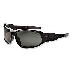 ergodyne Skullerz Loki Safety Glasses/Goggles, Black Full Frame, Polarized Smoke Dual Lens (56031)