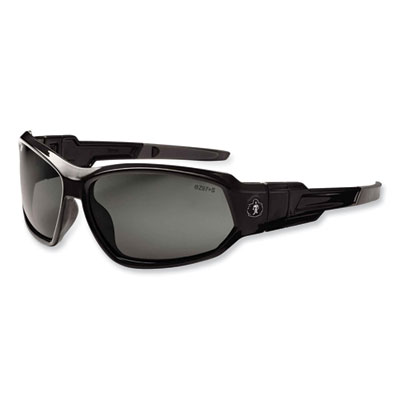 ergodyne Skullerz Loki Safety Glasses/Goggles, Black Full Frame, Polarized Smoke Dual Lens (56031)