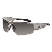 ergodyne Skullerz Dagr Safety Glasses, Matte Gray Half Frame, Polarized Smoke Single Lens (52131)