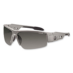 ergodyne Skullerz Dagr Safety Glasses, Matte Gray Half Frame, Polarized Smoke Single Lens (52131)