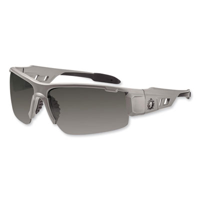 ergodyne Skullerz Dagr Safety Glasses, Matte Gray Half Frame, Polarized Smoke Single Lens (52131)