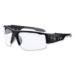 ergodyne Skullerz Dagr Safety Glasses, Matte Black Half Frame, Clear Single Lens (52400)