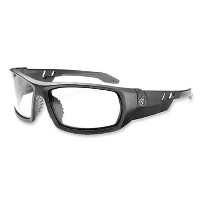 ergodyne Skullerz Odin Safety Glasses, Fog-Off Technology, Matte Black Full Frame, Clear Dual Lens (50403)