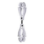 ergodyne Squids 3420 Dual Clip Swivel Glove Clip Holder, 1 x 0.6 x 5.5, Acetal Copolymer, Granite, 100/Pack (19515BULK)