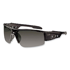 ergodyne Skullerz Dagr Safety Glasses, Black Half Frame, Polarized Smoke Single Lens (52031)
