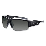 ergodyne Skullerz Dagr Safety Glasses, Matte Black Half Frame, Smoke Single Anti-Fog Lens (52433)