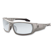 ergodyne Skullerz Odin Safety Glasses, Matte Gray Full Frame, Clear Dual I/O Lens (50180)