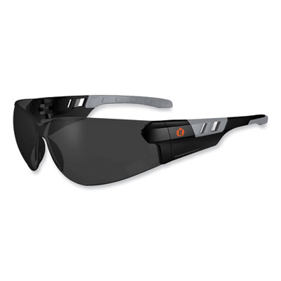 ergodyne Skullerz Saga Frameless Safety Glasses, Fog-Off Technology, Frameless, Smoke Single Lens (59133)