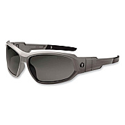 ergodyne Skullerz Loki Safety Glasses/Goggles, Matte Gray Full Frame, Polarized Smoke Dual Lens (56131)