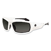 ergodyne Skullerz Odin Safety Glasses, White Full Frame, Polarized Smoke Dual Lens (50231)