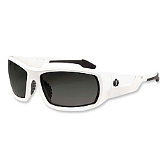 ergodyne Skullerz Odin Safety Glasses, White Full Frame, Polarized Smoke Dual Lens (50231)