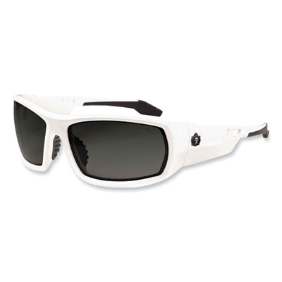 ergodyne Skullerz Odin Safety Glasses, White Full Frame, Polarized Smoke Dual Lens (50231)