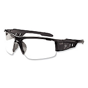 ergodyne Skullerz Dagr Safety Glasses, Black Half Frame, Clear Single Anti-Fog Lens (52003)