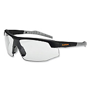 ergodyne Skullerz Skoll Safety Glasses, Fog-Off Technology, Matte Black Half Frame, Clear Single I/O Lens (59083)