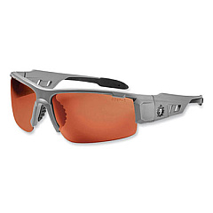 ergodyne Skullerz Dagr Safety Glasses, Matte Gray Half Frame, Polarized Copper Single Lens (52121)