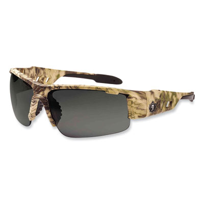 ergodyne Skullerz Dagr Safety Glasses, Kryptek Highlander Half Frame, Smoke Single Lens (52330)