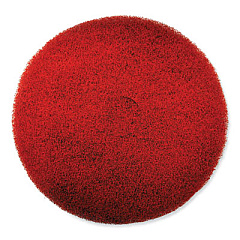 SC Johnson Professional EZ CARE Heavy Duty Scrub Pad, 17" Diameter, Red/Gray, 5/Carton (311183)