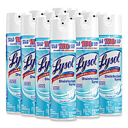 LYSOL Brand Disinfectant Spray, Crisp Linen, 19 Oz Aerosol Spray, 12/carton (79329CT)