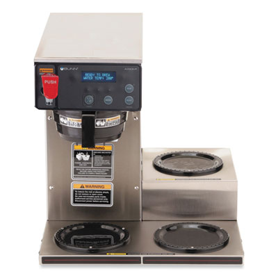 BUNN Axiom 15-3 12-Cup Low Profile Automatic Coffee Brewer, Gray/Stainless Steel (387000002)