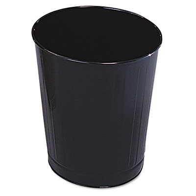 Rubbermaid Commercial Fire-Safe Wastebasket, Round, Steel, 6 1/2 gal, Black (WB26BK)