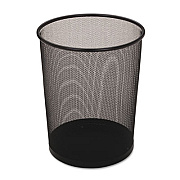 Rubbermaid Commercial Steel Mesh Wastebasket, Round, 5 gal, Black, 6/Carton (WMB20BKCT)