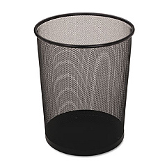 Rubbermaid Commercial STEEL MESH WASTEBASKET, ROUND, 5 GAL, BLACK (WMB20BK)