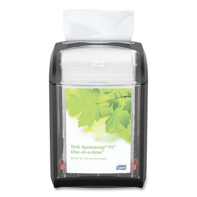 Tork Xpressnap Fit Napkin Dispenser, Tabletop, 4.4 x 5.6 x 6.7, Black (7232000)