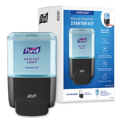 PURELL HEALTHY SOAP Gentle and Free Foam ES4 Starter Kit, 1,200 mL, Graphite (50721GFS)