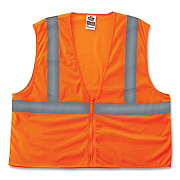 ergodyne GloWear 8205Z Class 2 Super Economy Mesh Vest, Polyester, Orange, Small/Medium (20983)