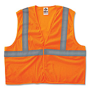 ergodyne GloWear 8205HL Class 2 Super Economy Mesh Vest, Polyester, Orange, X-Small (20961)
