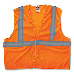 ergodyne GloWear 8205HL Class 2 Super Economy Mesh Vest, Polyester, Orange, X-Small (20961)