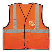 ergodyne GloWear 8216BA Class 2 Breakaway Mesh ID Holder Vest, Polyester, 4X-Large/5X-Large, Orange (21089)