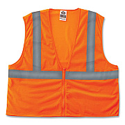 ergodyne GloWear 8205Z Class 2 Super Economy Mesh Vest, Polyester, Orange, Large/X-Large (20985)