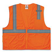 ergodyne GloWear 8210Z Class 2 Economy Mesh Vest, Polyester, Orange, X-Small (21041)
