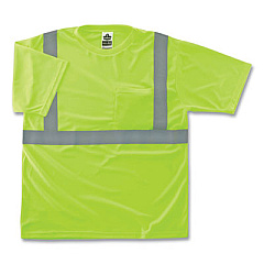 ergodyne GloWear 8289 Class 2 Hi-Vis T-Shirt, Polyester, Lime, 2X-Large (21506)
