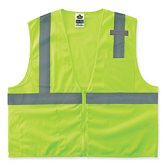 ergodyne GloWear 8210Z Class 2 Economy Mesh Vest, Polyester, Lime, 4X-Large/5X-Large (21059)