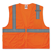 ergodyne GloWear 8210Z Class 2 Economy Mesh Vest, Polyester, Orange, 2X-Large/3X-Large (21047)
