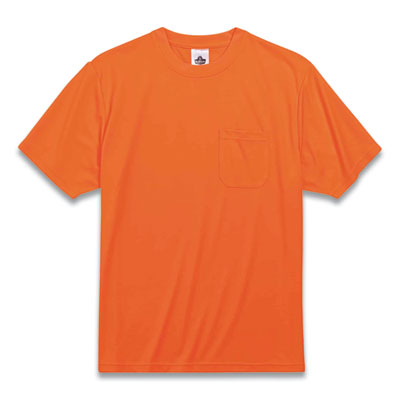 ergodyne GloWear 8089 Non-Certified Hi-Vis T-Shirt, Polyester, X-Large, Orange (21565)