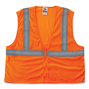 ergodyne GloWear 8205Z Class 2 Super Economy Mesh Vest, Polyester, Orange, 4X-Large/5X-Large (20989)