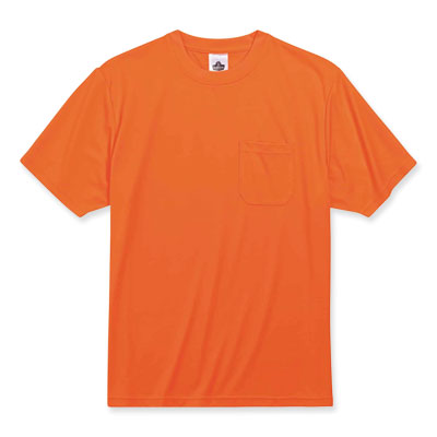 ergodyne GloWear 8089 Non-Certified Hi-Vis T-Shirt, Polyester, Medium, Orange (21563)