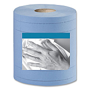 Tork Industrial Paper Wiper, 4-Ply, 11 x 15.75, Unscented, Blue, 375 Wipes/Roll, 2 Rolls/Carton (13244101)