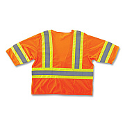 ergodyne GloWear 8330Z Class 3 Two-Tone Zipper Vest, Polyester, 4X-Large/5X-Large, Orange (22179)