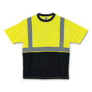 ergodyne GloWear 8289BK Class 2 Hi-Vis T-Shirt with Black Bottom, 3X-Large, Lime (22507)