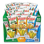 Sensible Portions Veggie Straws, Cheddar Cheese/Sea Salt/Zesty Ranch, 1 oz Bag, 30 Bags/Carton (22000413)