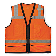 ergodyne GloWear 8253HDZ Class 2 Heavy-Duty Mesh Surveyors Vest, Polyester, Small/Medium, Orange (23313)