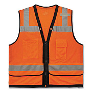 ergodyne GloWear 8253HDZ Class 2 Heavy-Duty Mesh Surveyors Vest, Polyester, 4X-Large/5X-Large, Orange (23319)