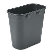 Safco Paper Pitch Recycling Bin, Rectangular, Polyethylene, 1.75 gal, Black (2944BL)