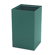 Safco Public Square Recycling Receptacles, Plastic Recycling, 25 gal, Steel, Green (2981GN)